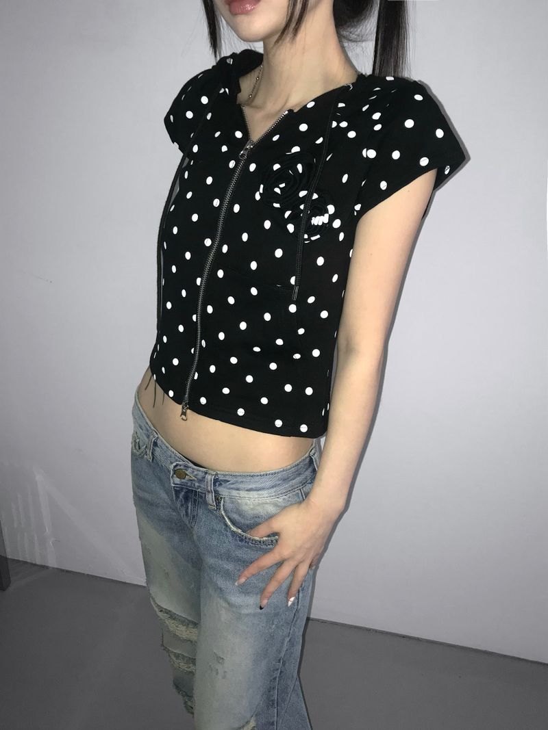 polka dot flower hz(2 color)