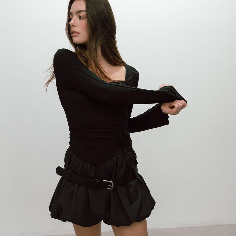 NEUTRAL STRAP T-SHIRT / BLACK