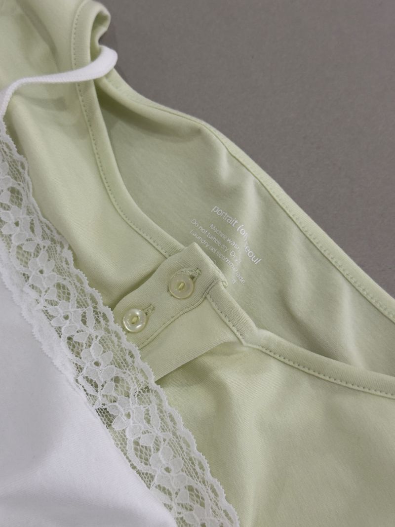 Lace Cami Top (Tumble, Bio-Washed) 3sizes - Ivory