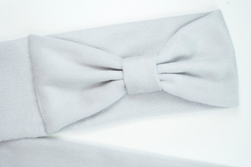 Ribbon Muffler_White Gray