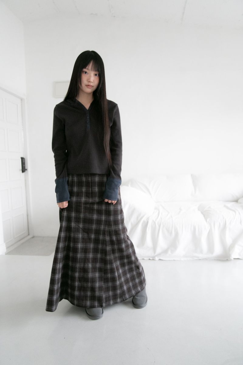 check low long skirt(2colors)