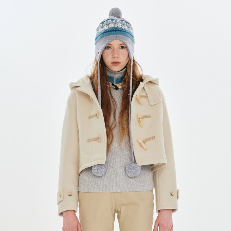 KIRSH（キルシー）の「CHERRY HOODIE HALF DUFFLE COAT [IVORY]（Jackets/Outerwear）」
