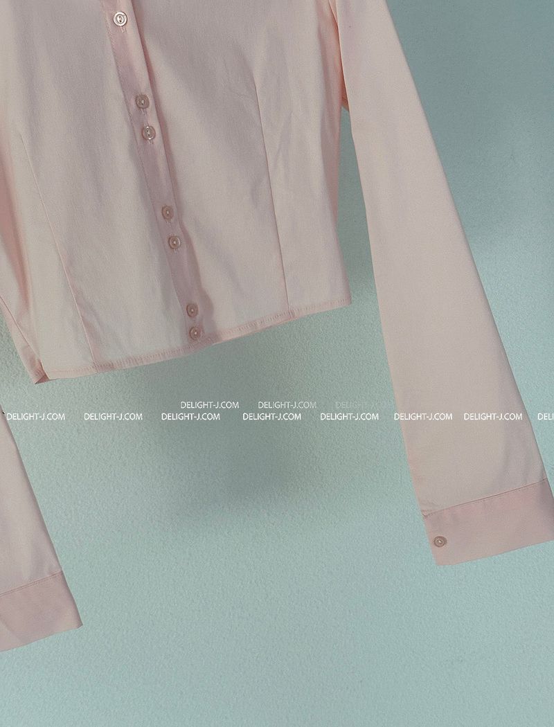 Crop Spandex Slim Fit Shirt