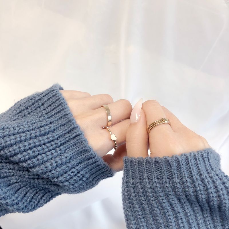 Mood heart layered ring (2 color)