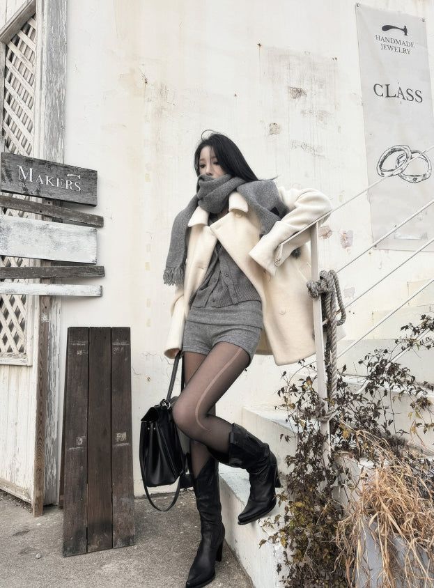 Vanilla Snow Midi Coat