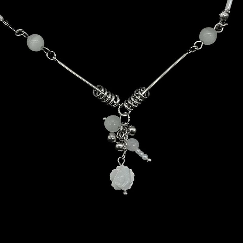white 111-111 necklace