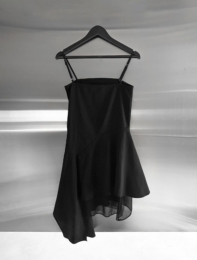 Leri Unbalanced Chiffon Flare One Piece