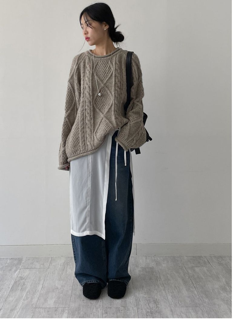 Rolling Cable Overfit Knit