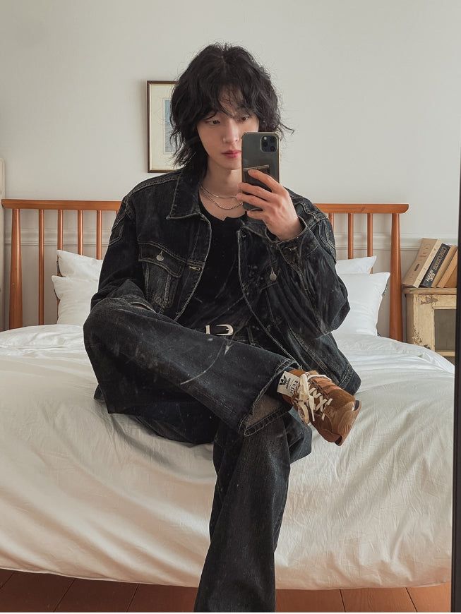 Theron Deep Washing Denim Jacket