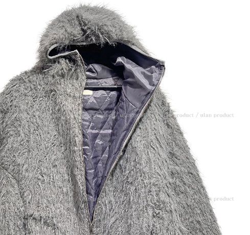 Lolo High Neck Fur Hooded Jumper