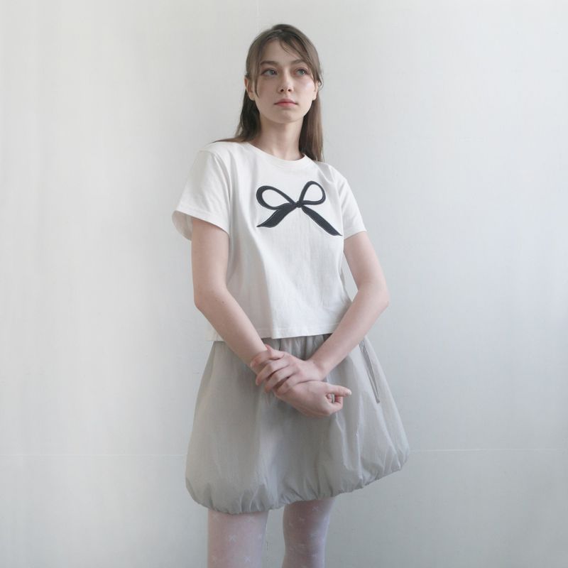 Gray Nylon Pumpkin Skirt
