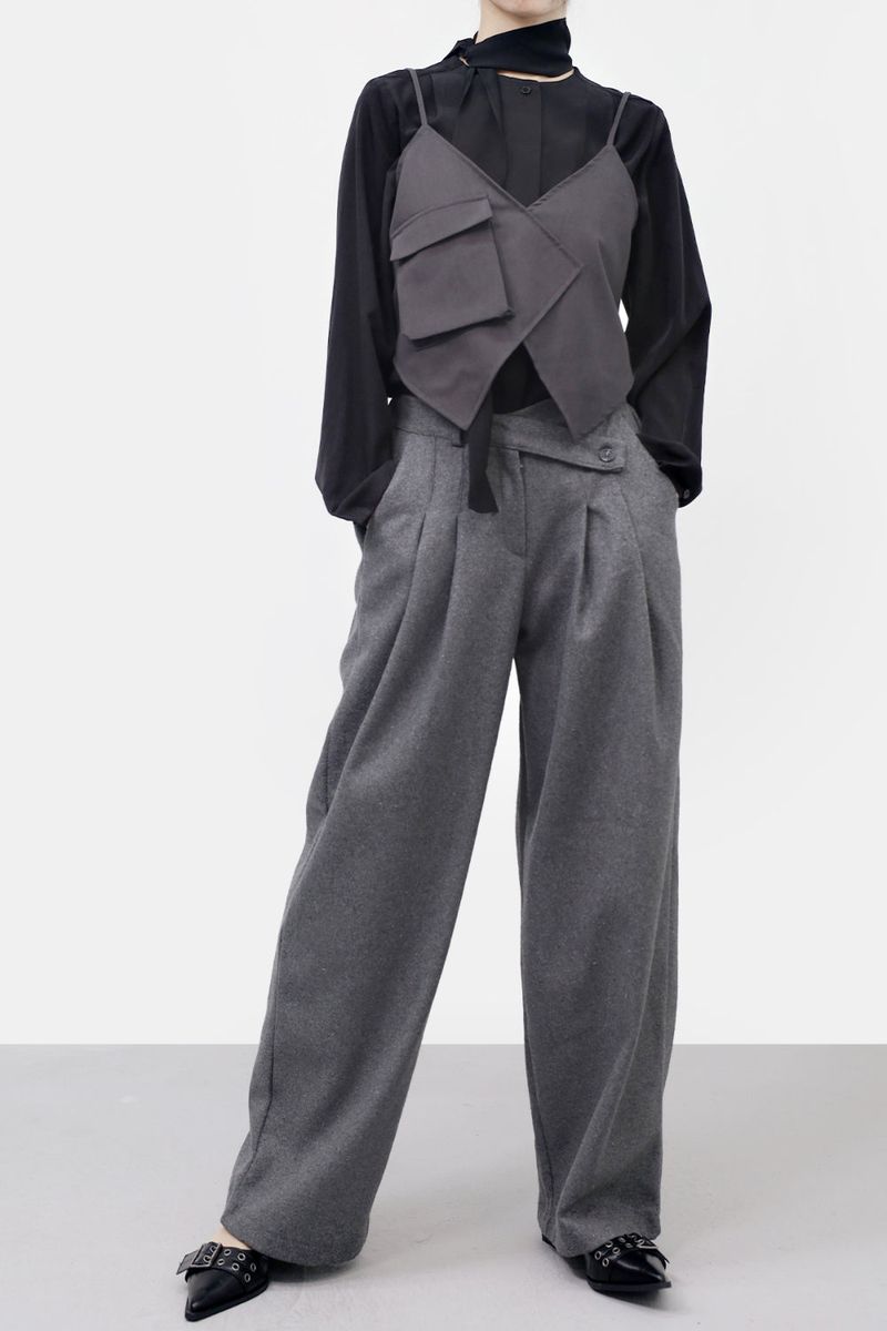 Ronane String Pocket Unbalanced Vest