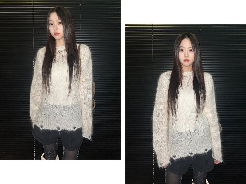 Square toe mink fur long boots (2 Color)