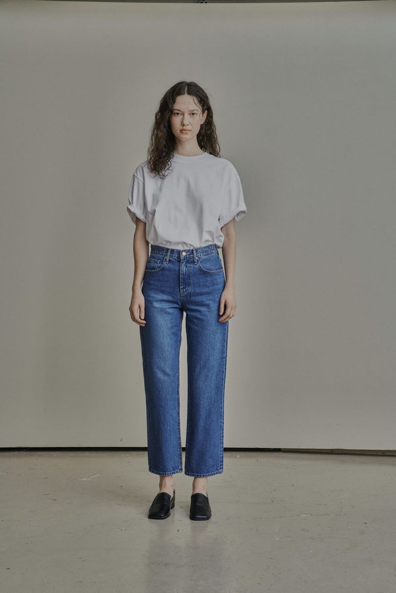 cle(クレ)の「CROPPED DENIM_BLUE(Pants)」