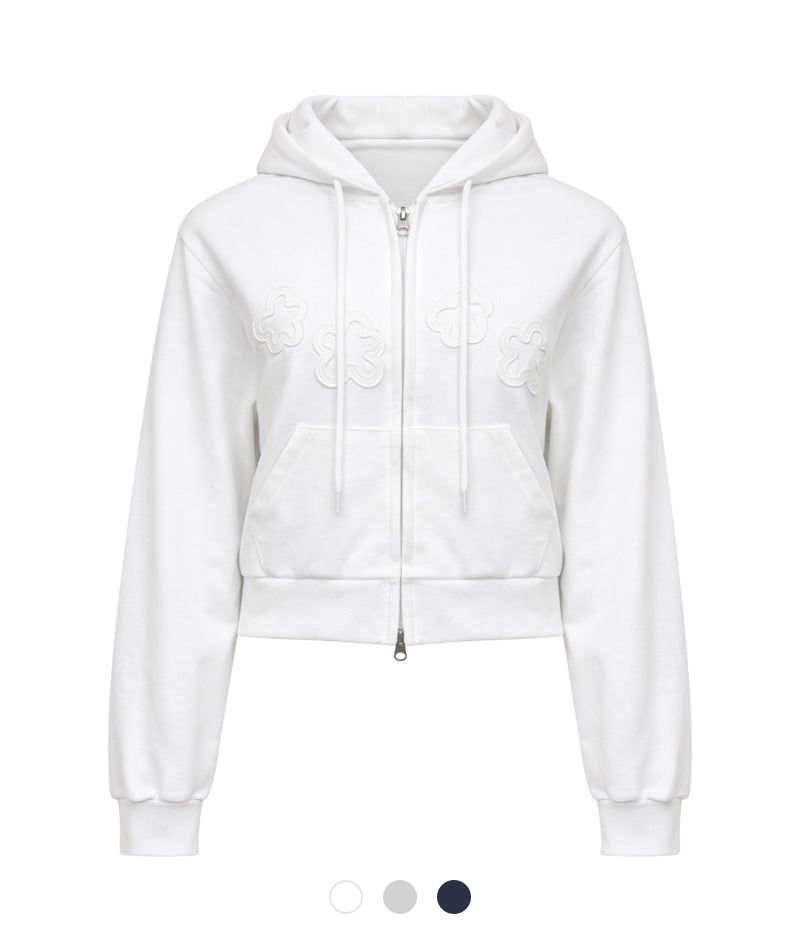 Cozy&Kitsch（コージーアンドキッチ）の「Clover Flower Point Hoodie Zip-up（Tops）」