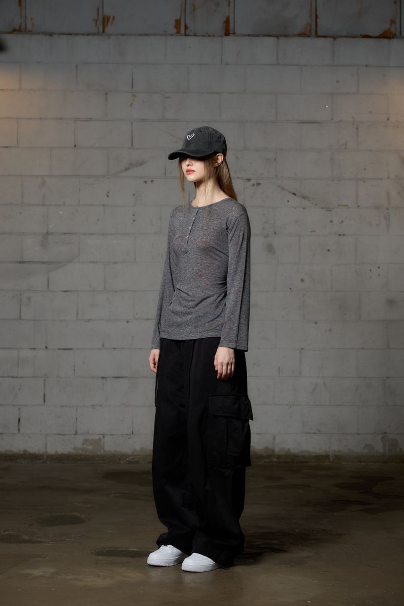 FAIRY WOOL LONG SLEEVE / CHARCOAL