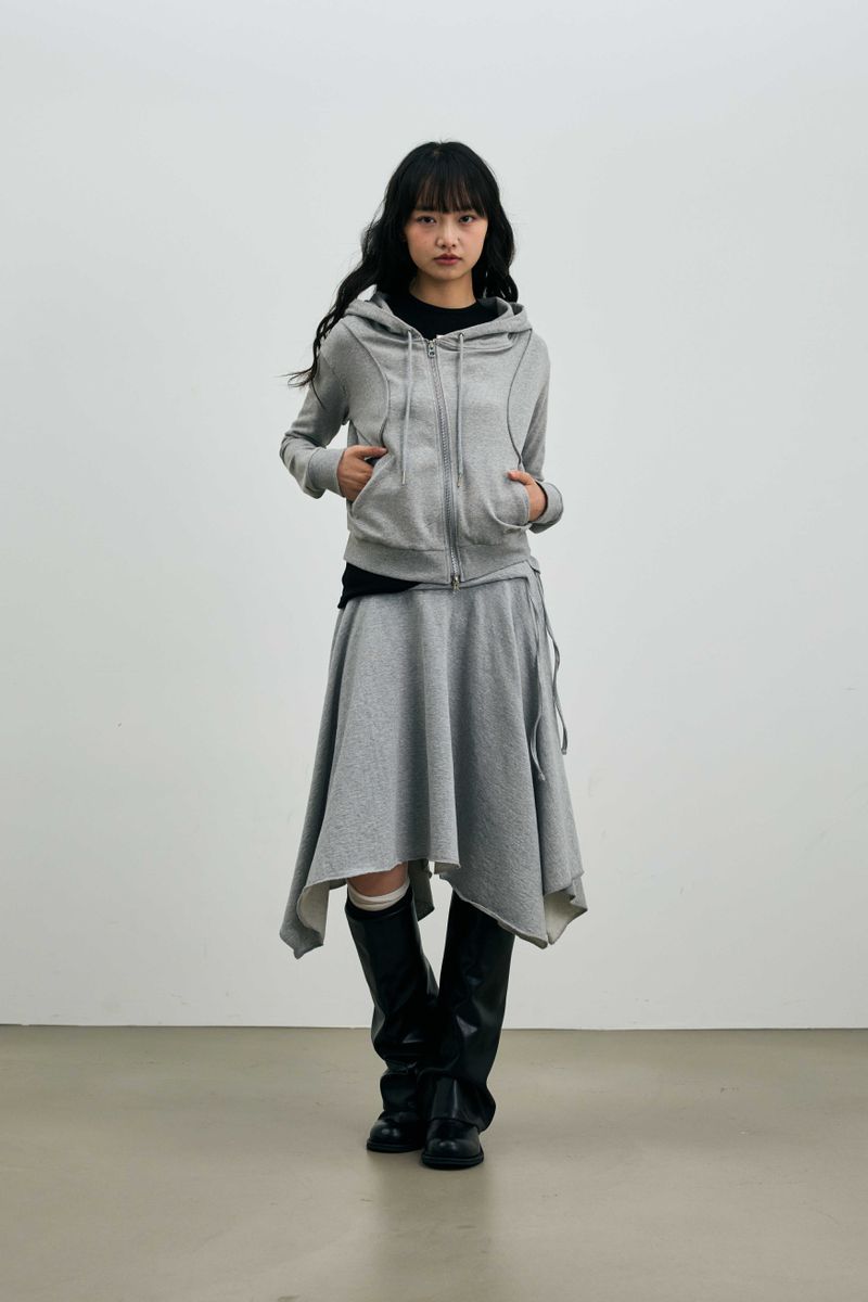 SILENT MIRAGE SWEAT SKIRT / MELANGE