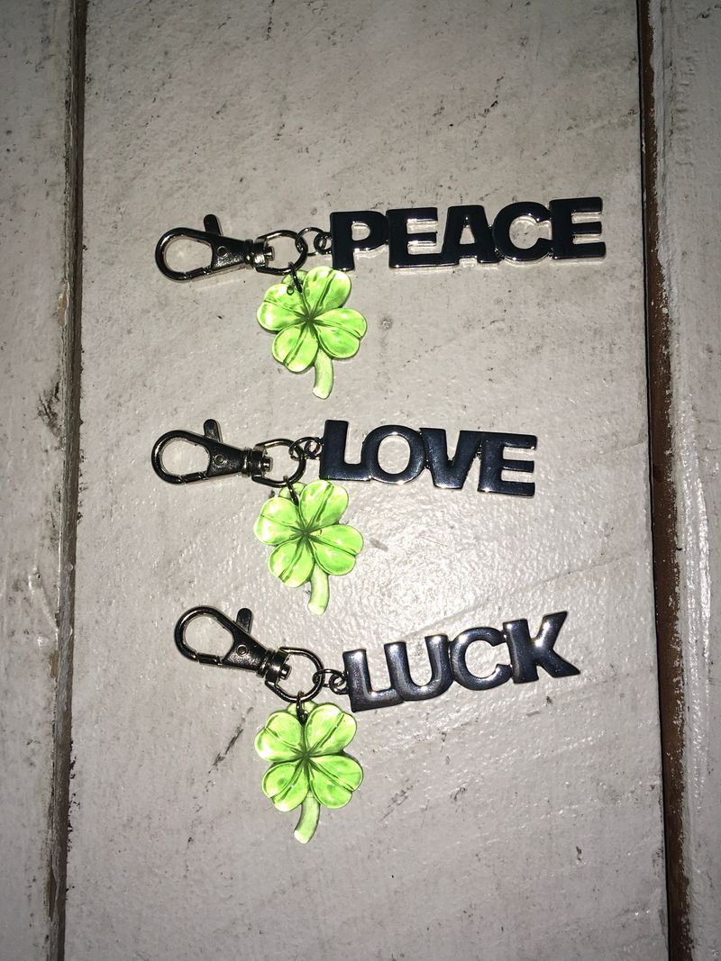 Clover Lettering Keyrings (3 designs)
