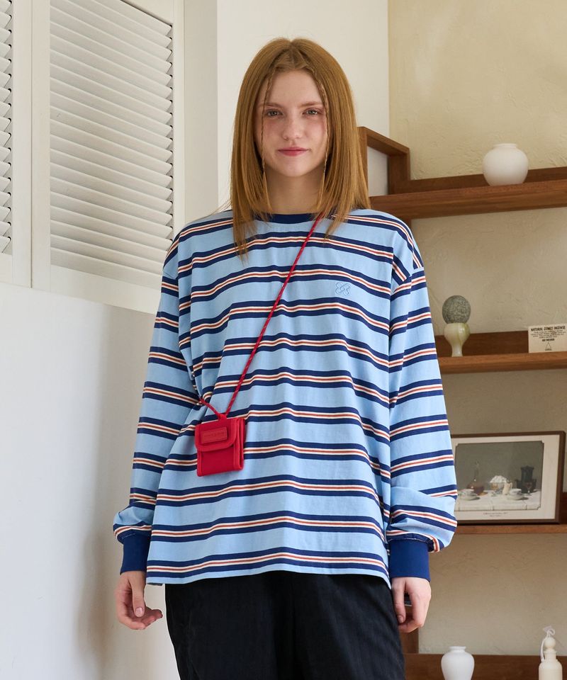 MADPINK（マッドピンク）の「MULTI STRIPE SYMBOL T BLUE（Tops）」