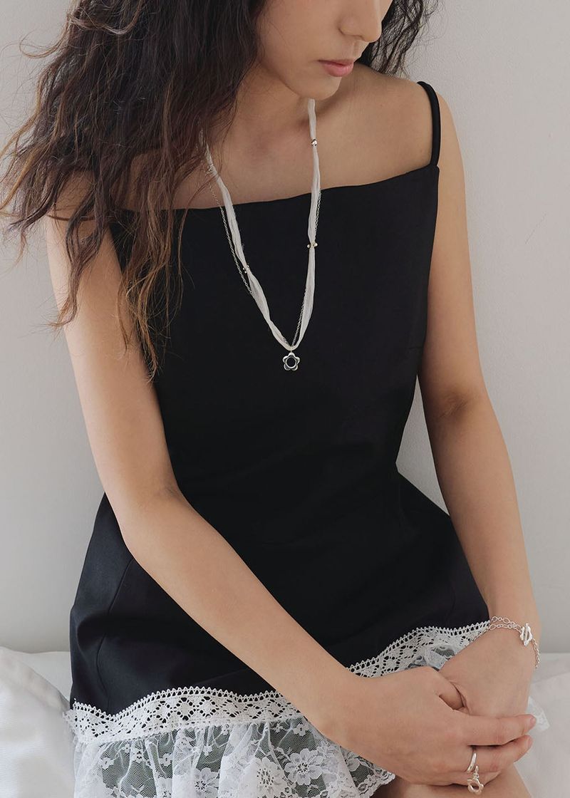 arankie(アレンキ)の「Silver925 flower organza silk necklace(Accessories)」