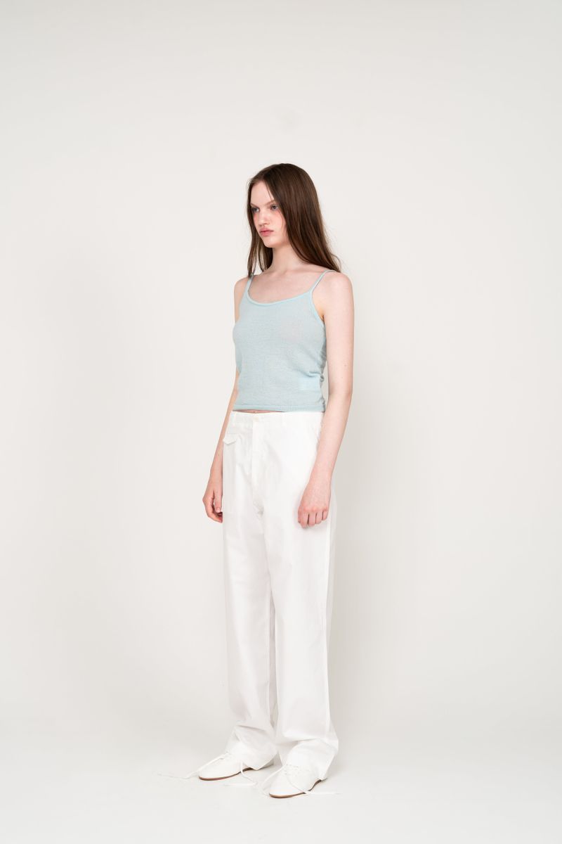 WIDE COTTON PANTS (WHITE)