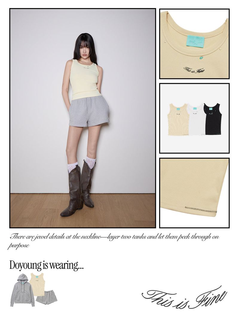 Ribbed Sleeveless Top
