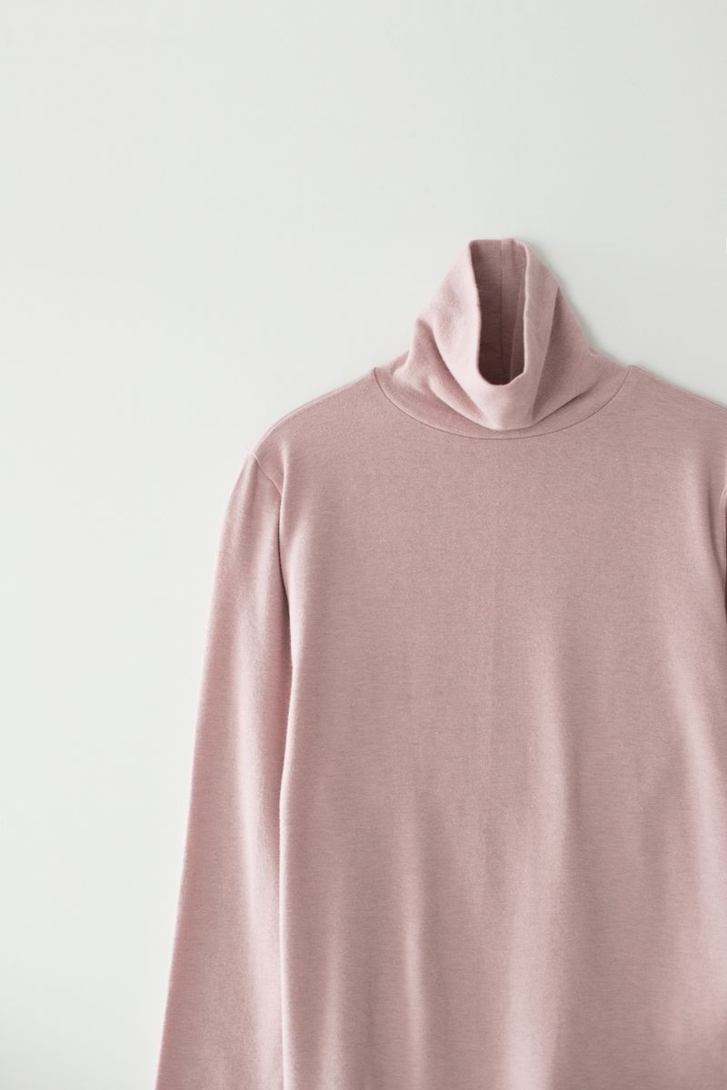 Basic turtle neck T-shirts (Pink)