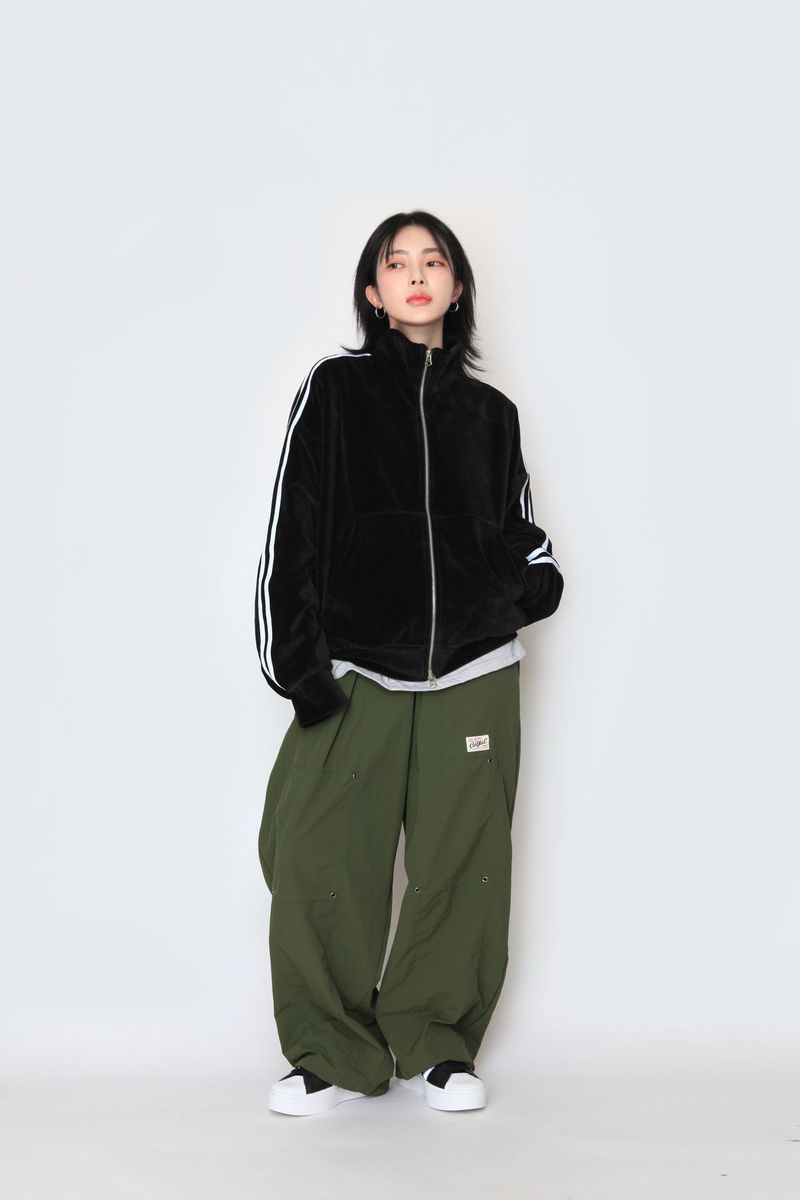 eyelet string nylon pants
