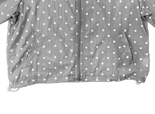 Rhoden Dot String Hood Zip-Up Windbreaker