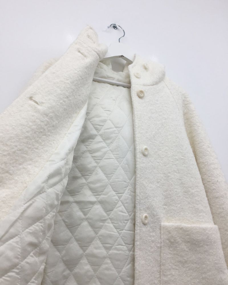 [MD Pick]Fine wool hooded half coat (2color)