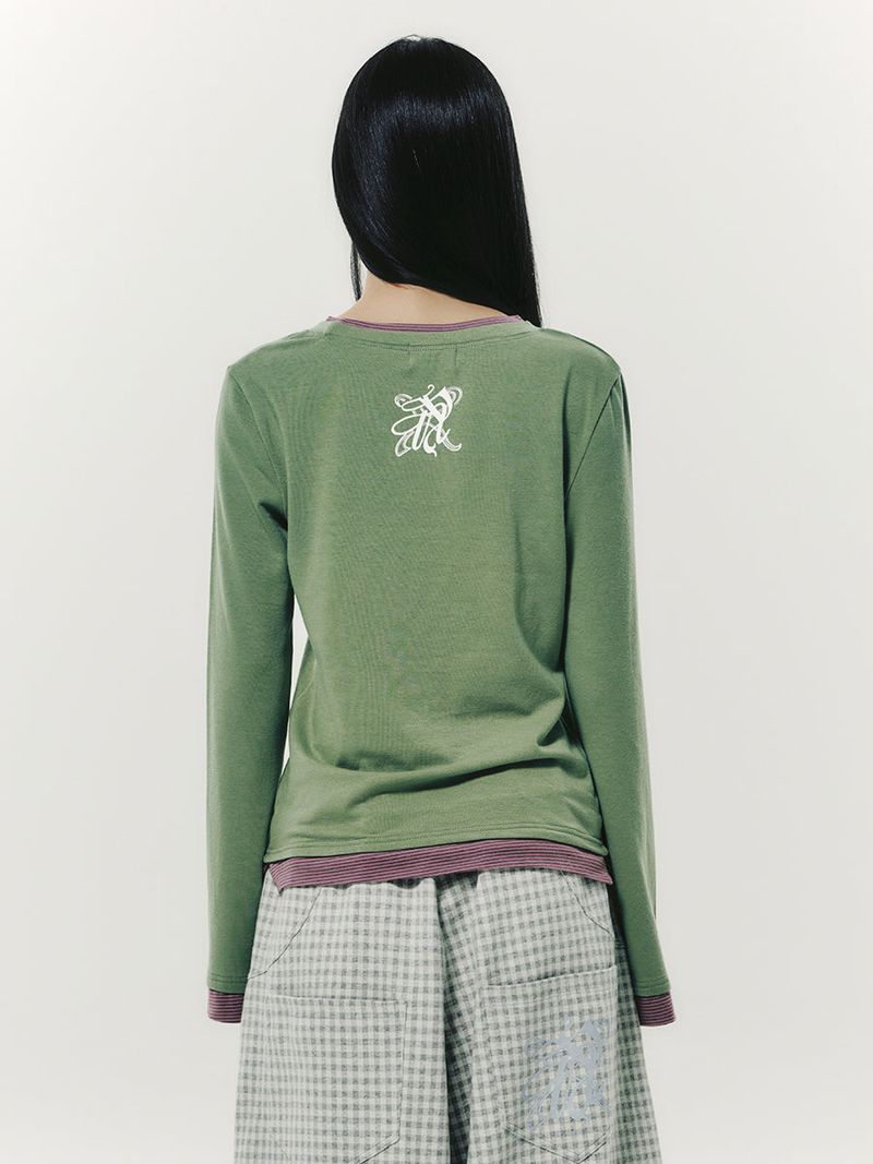 EMBLEM LAYERED L/S GREEN
