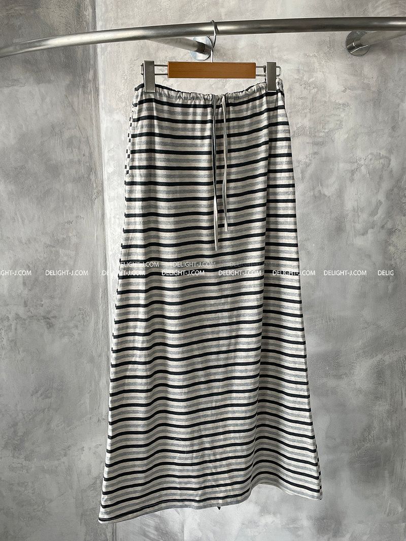 Stripe Juri Maxi Long Skirt