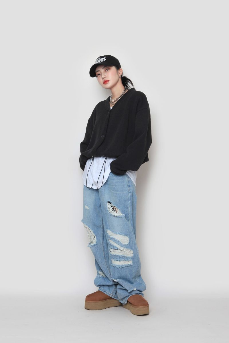 vintage wide denim pants
