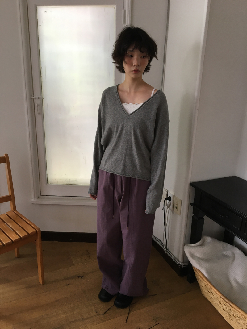 Luro V-neck knit (8color)