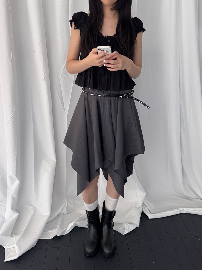 Stephen Lace-Ruffle Blouse