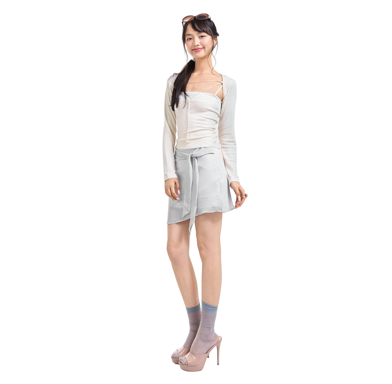 ROSY MIDI SKIRT [IVORY]