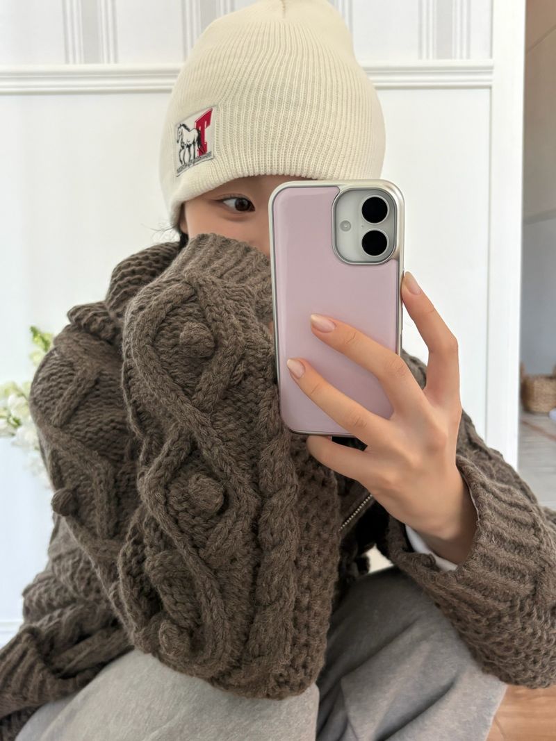 shop.nuee（ショップニュイ）の「o.color ピンクケース (シルバーエポキシ)（スマホグッズ/小物）」