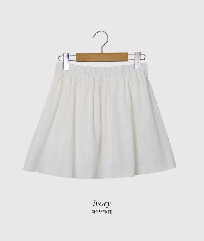 MV Shirring Flare Mini Skirt (2color)