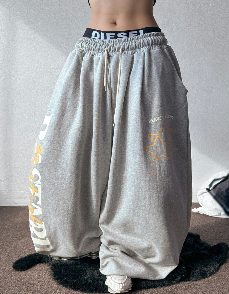 BT Color Tattoo Patch Balloon Pants 3color