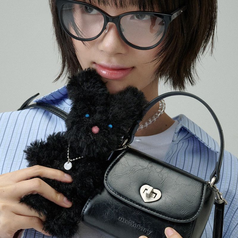 mellotory（メロートリー）の「HEART LOCK MINI BAG (BLACK)（Bags）」