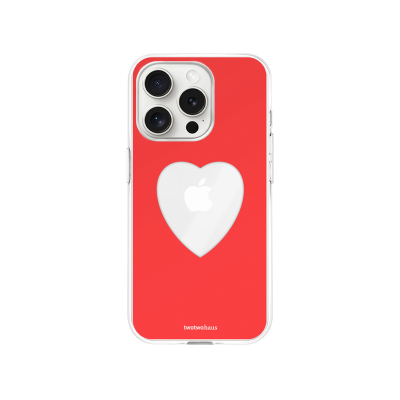 heart hole case - red