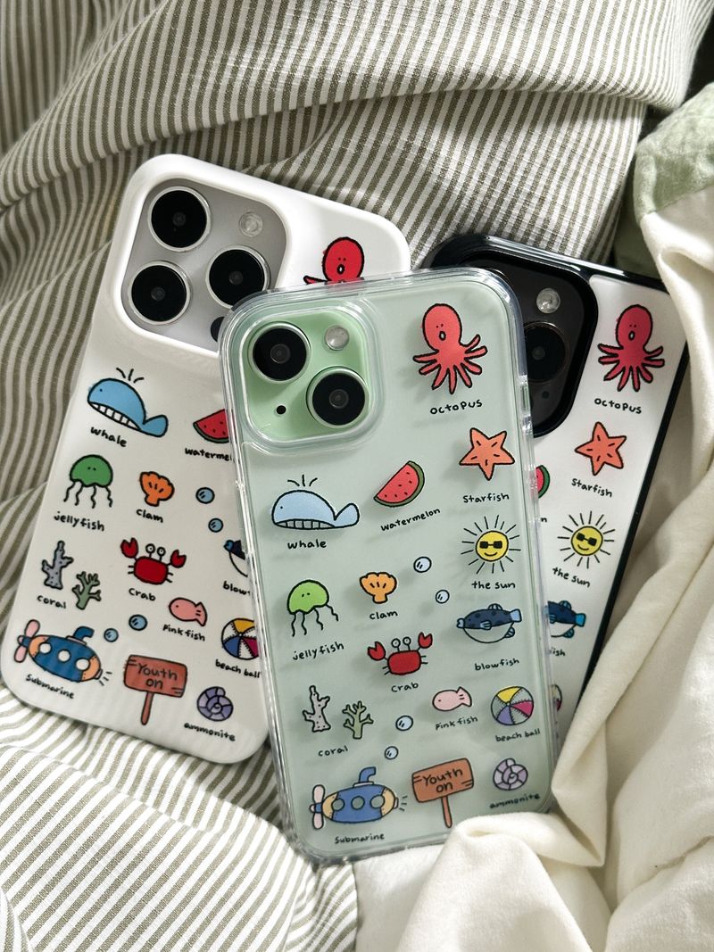 youth on(ユース オン)の「sea doodle case (jelly hard)(Smartphone Accessories)」