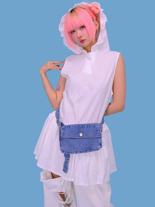KUO（クーオ）の「ラブリーフリルフードドレス (2color)（ワンピース/ドレス）」