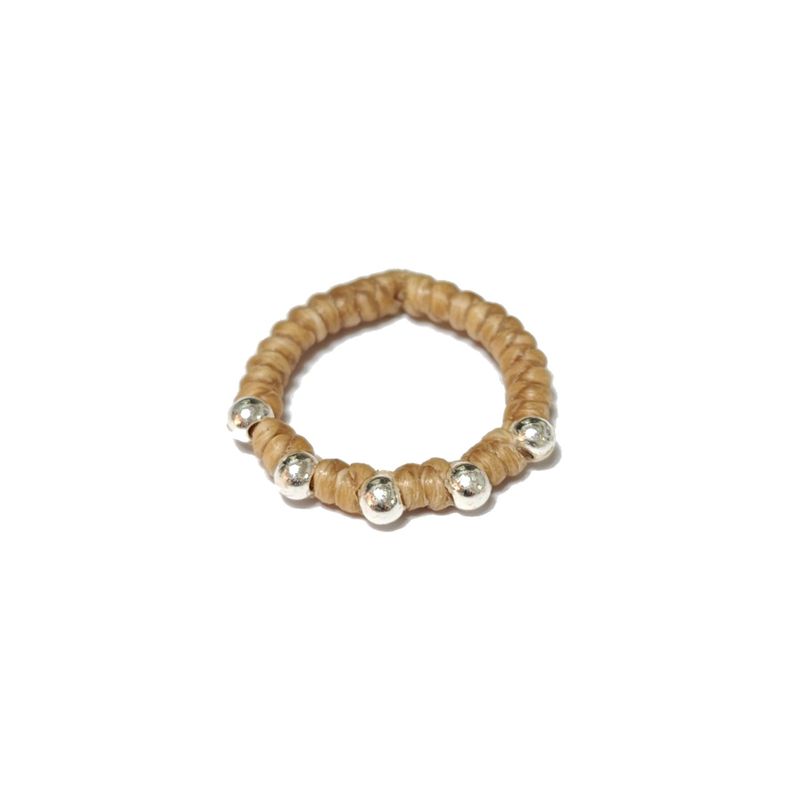 [CCNMADE] PARAFFIN 5 Silver Ring (Beige)