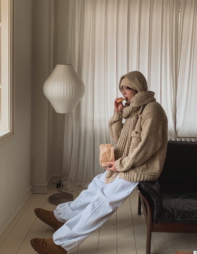 [wool20%] Ellie Bocashi weaving muffler