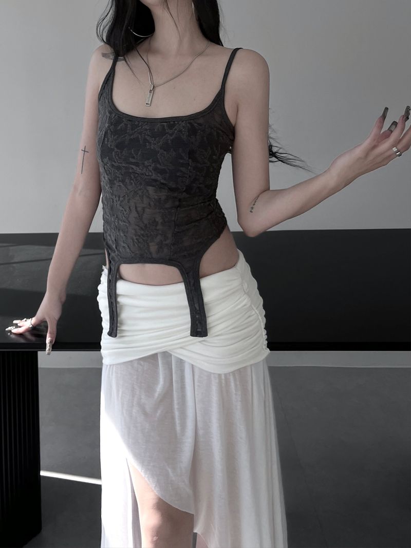 lace see-through eve top (2color)