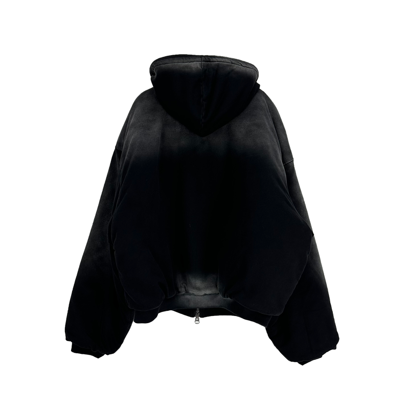 bomber washing hooded jumper