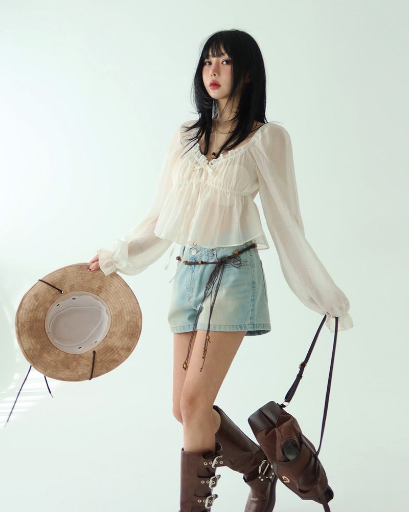 Honey Light blue Short pants Shorts
