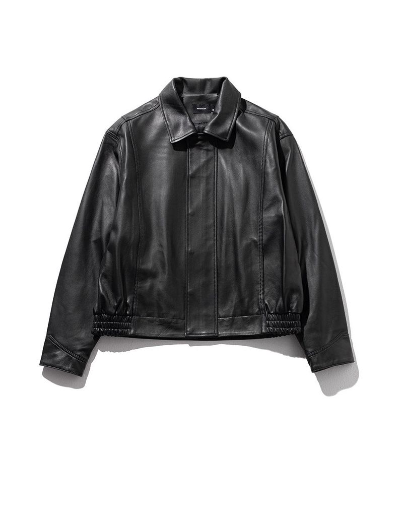 LAMSKIN OVERFIT BOMBER JACKET