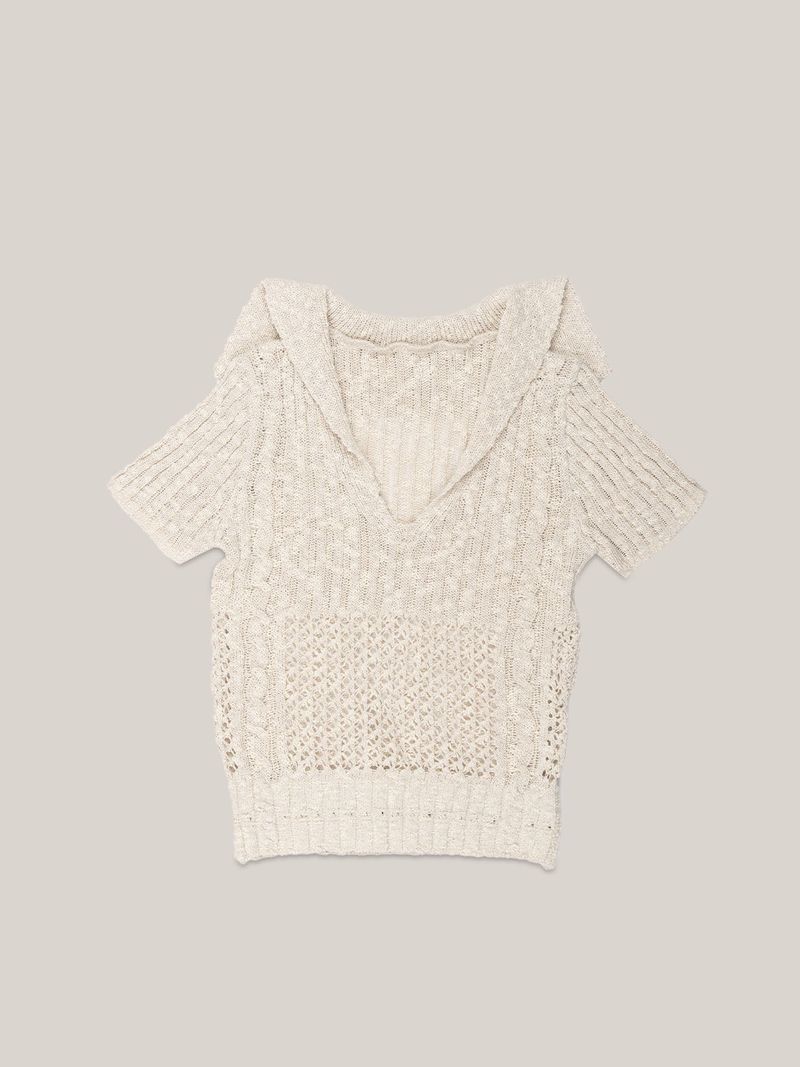 CROCHET PULL OVER [ OAT ]